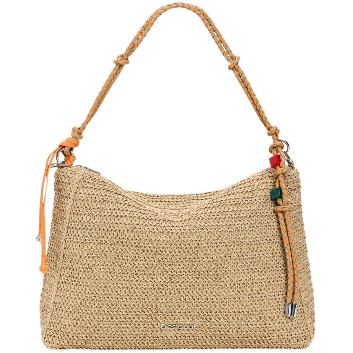 Desigual  BAG_HALF LOGO RAFFIA LE 26SAXO04  Béžová