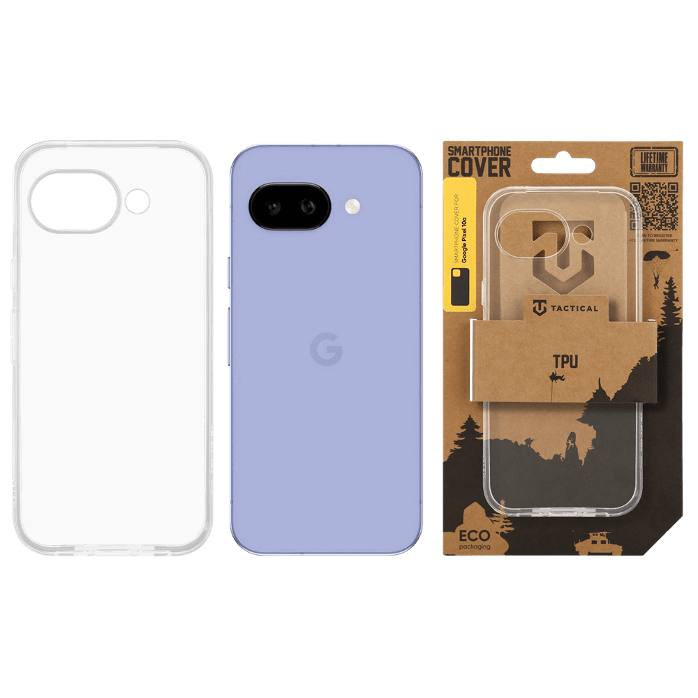 Zadní kryt Tactical TPU pro Google Pixel 10a, transparentní