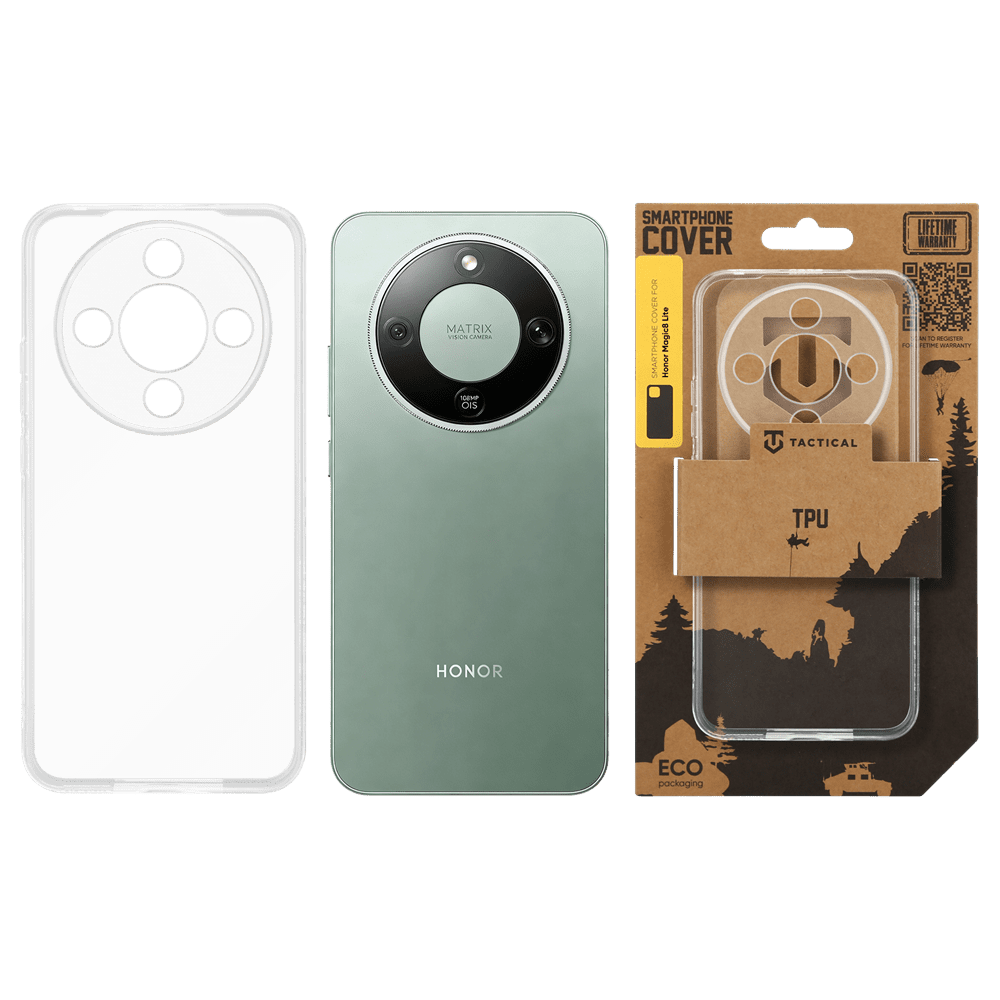 Zadní kryt Tactical TPU pro Honor Magic8 Lite, transparentní