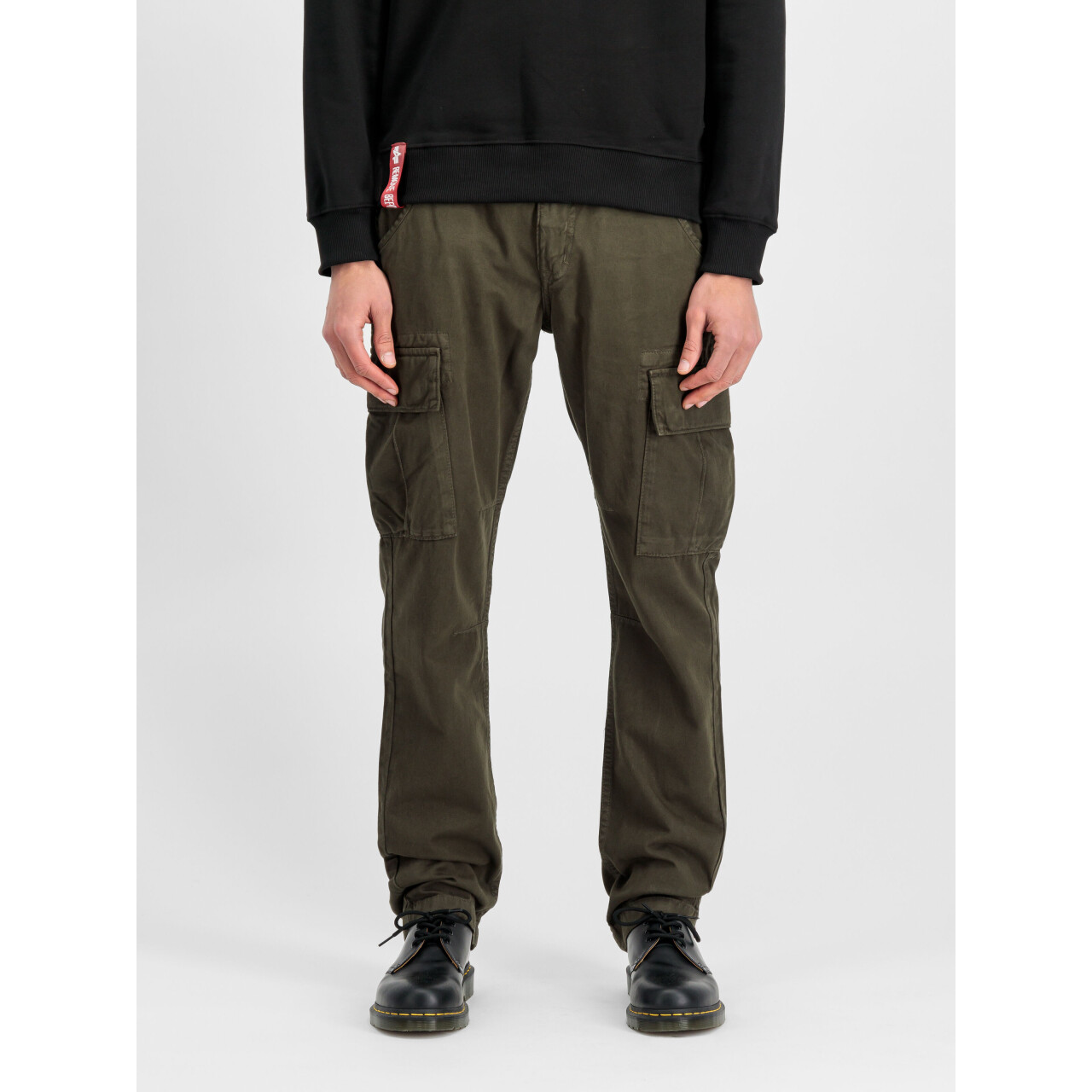 Kalhoty cargo Alpha Industries Agent - tmavě olivové, 36