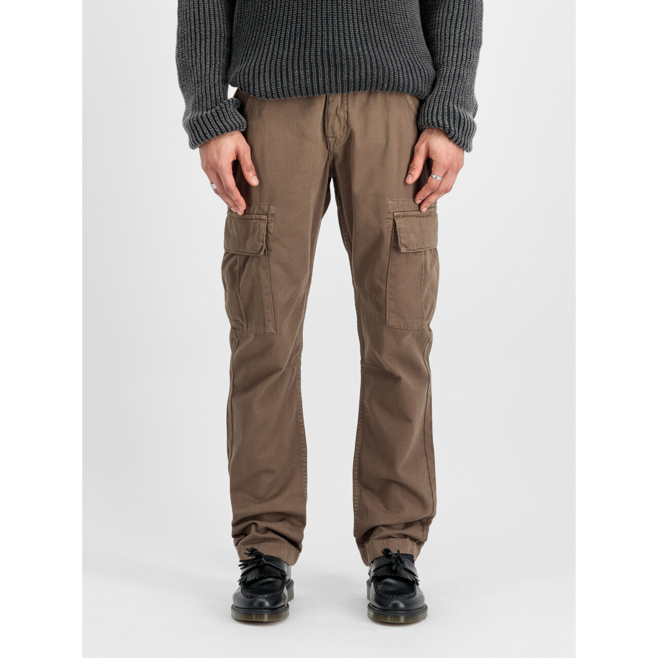 Kalhoty cargo Alpha Industries Agent - hnědé, 36