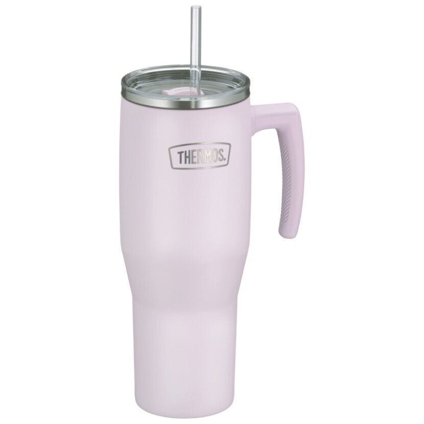 Termohrnek s madlem a brčkem Thermos Refreshing 1100 ml - světle růžový
