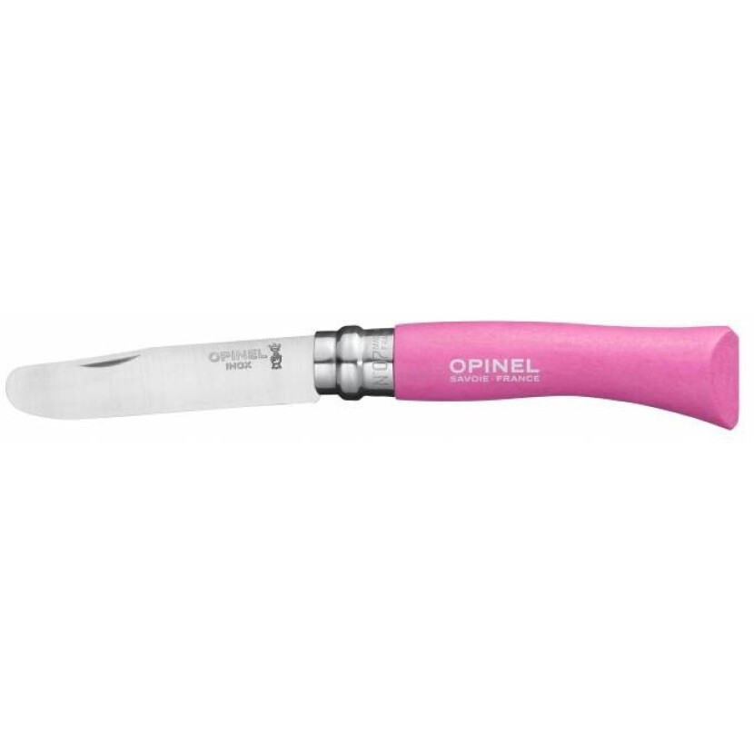 Nůž dětský Opinel VRI INOX No.07 Habr - růžový-stříbrný