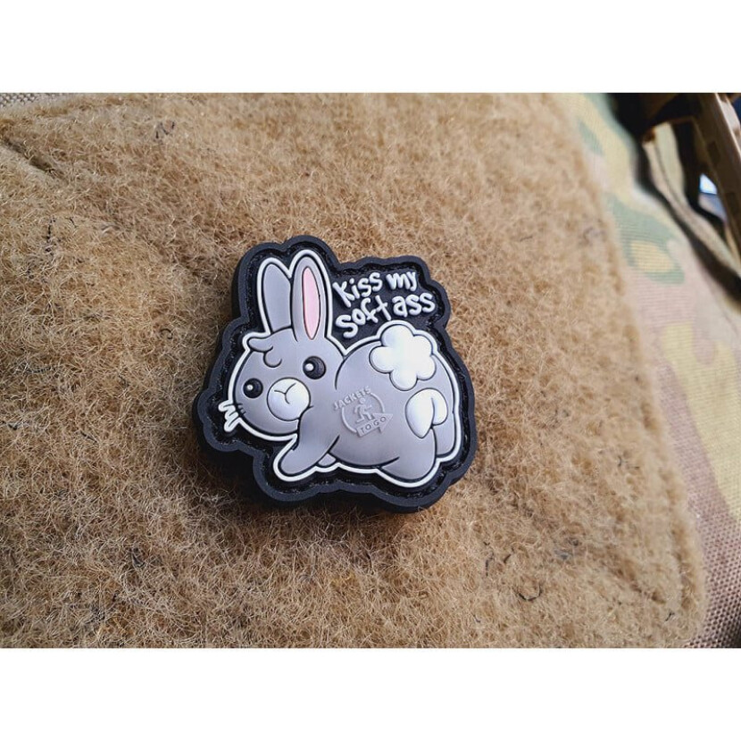 Gumová nášivka Jackets to Go Kiss my soft ass - barevná
