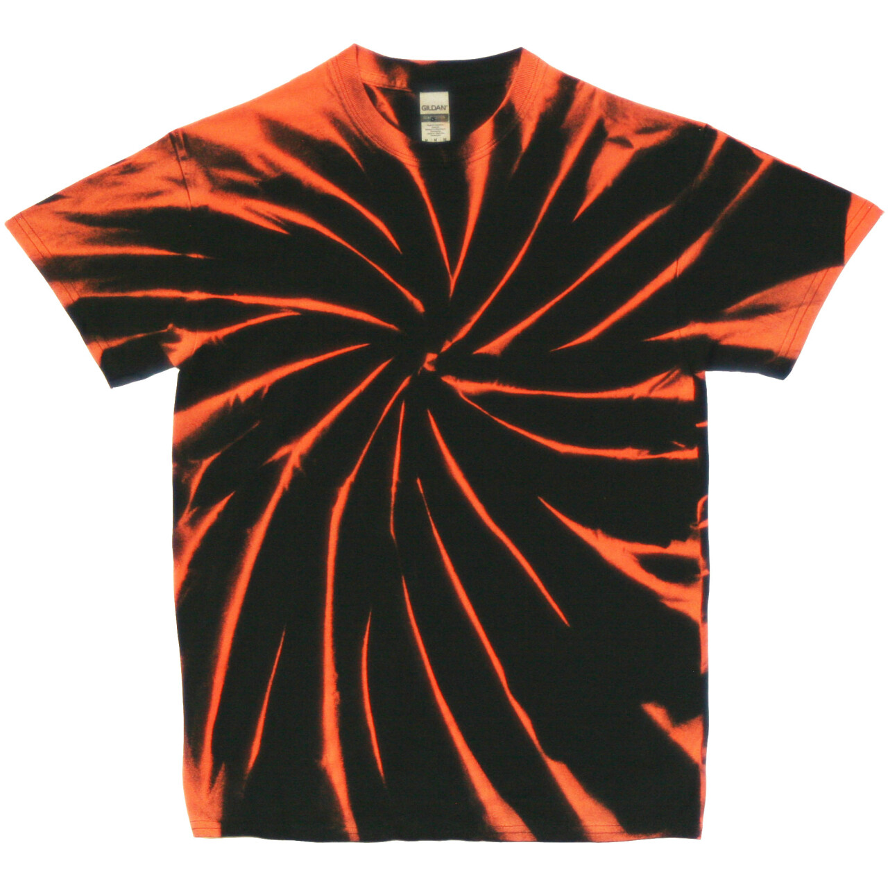 Tričko unisex The Mountain batikované Vortex - černé-oranžové, 3XL