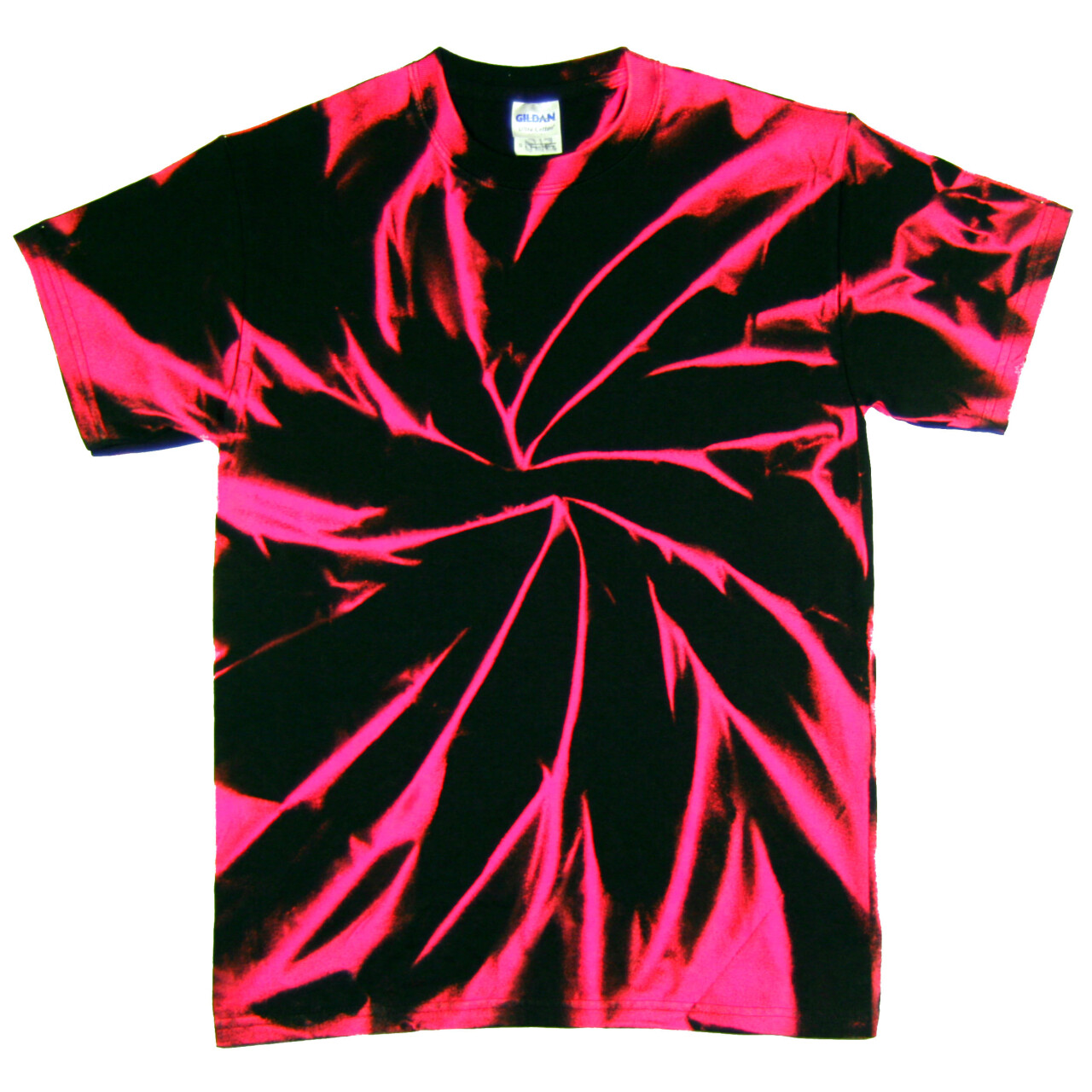 Tričko unisex The Mountain batikované Vortex - černé-růžové, 3XL