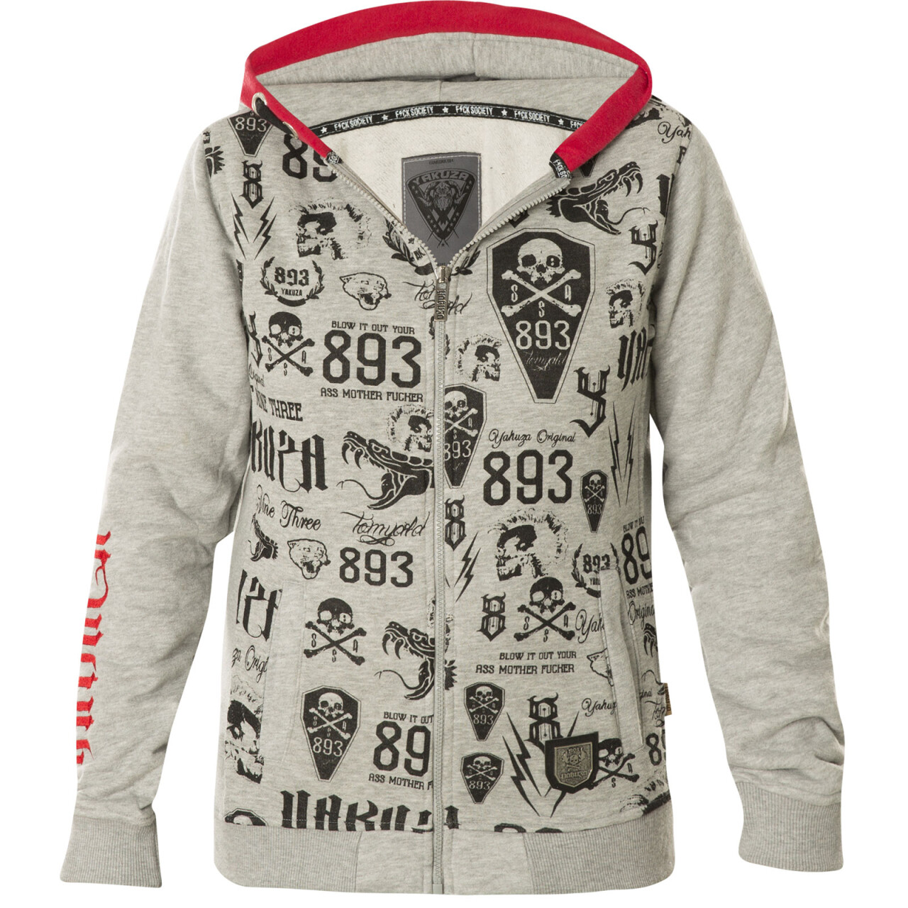 Mikina dámská Yakuza Allover Label - šedá, L