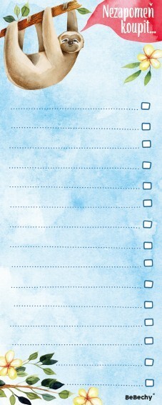 BeBechy Nákupní list - Lenochod - BBL05-4