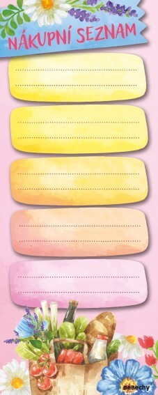BeBechy Nákupní list - Barevný - BBL05-5