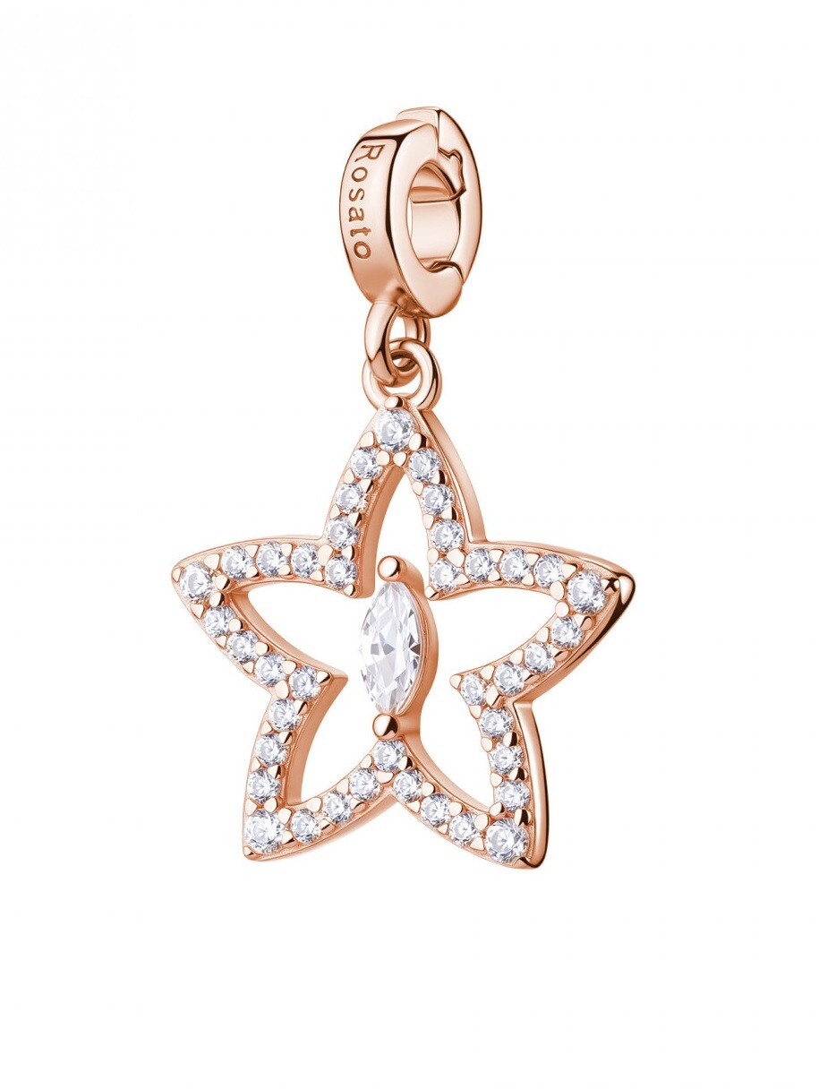 Rosato Pozlacený přívěsek Hvězda s kubickými zirkony Storie RZ261