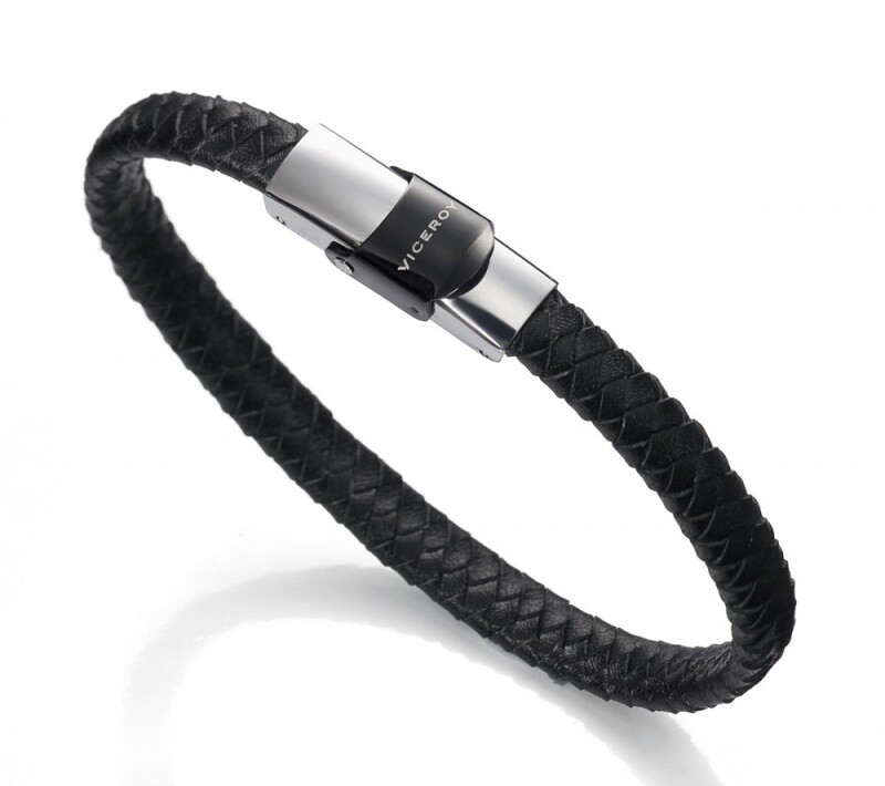 Viceroy Nadčasový kožený náramek pro muže Fashion 6097P09010