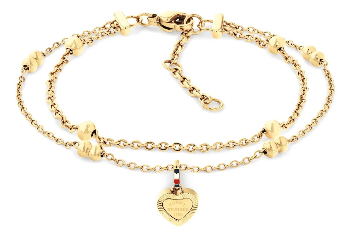 Tommy Hilfiger Módní pozlacený dvojitý náramek Layered 2781012