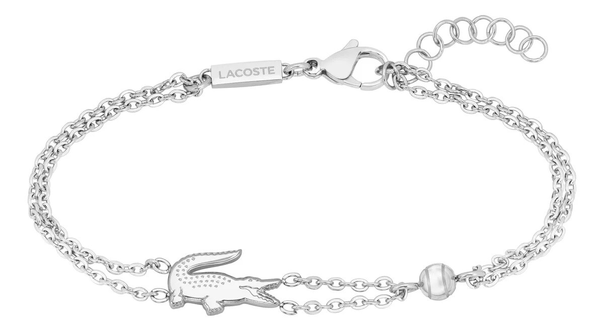 Lacoste Dvojitý ocelový náramek Crocodile 2040580