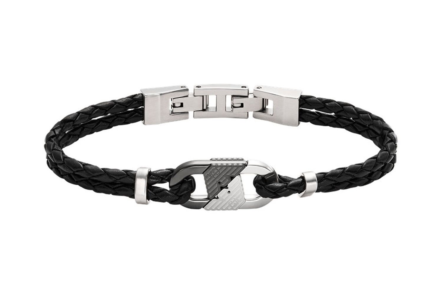 Emporio Armani Fashion kožený náramek pro muže Eagle Logo EGS3171040