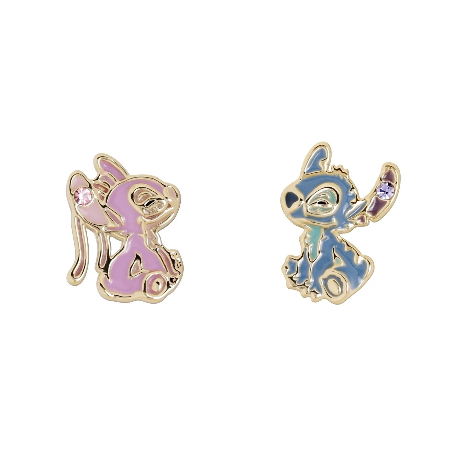 Disney Pozlacené asymetrické náušnice Angel a Stitch EF01504YRML.PH