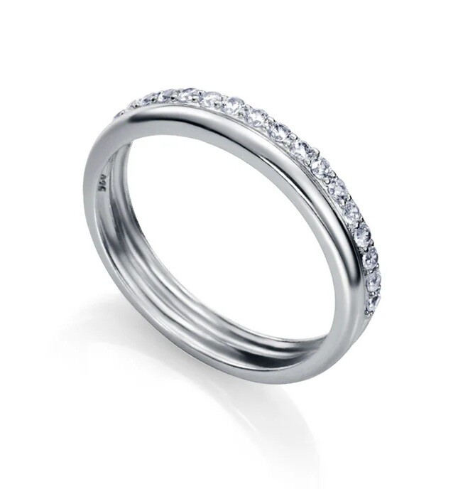 Viceroy Elegantní stříbrný prsten s čirými zirkony Clasica 7130A0 56 mm