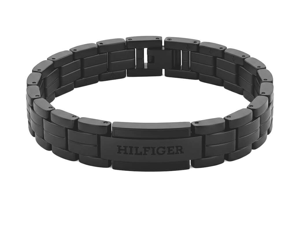 Tommy Hilfiger Černý pánský náramek z oceli Parker 2790667