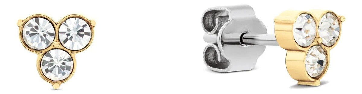 Tommy Hilfiger Pozlacené náušnice pecky s krystaly Essential 2781033