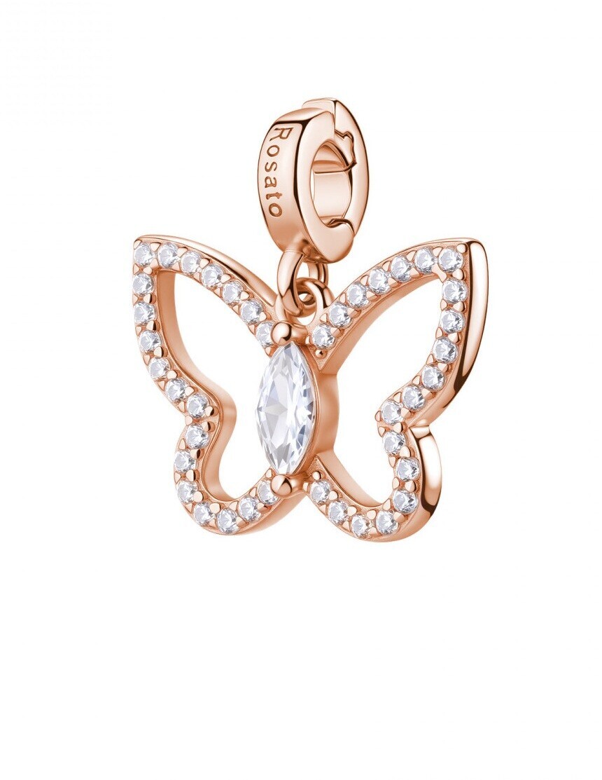 Rosato Pozlacený přívěsek Motýlek s kubickými zirkony Storie RZ264