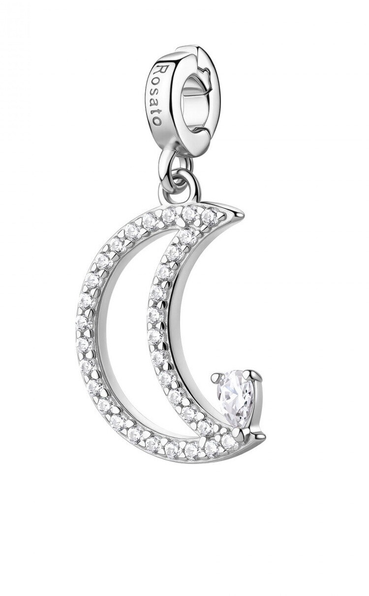 Rosato Stříbrný přívěsek Měsíc s kubickými zirkony Storie RZ262R