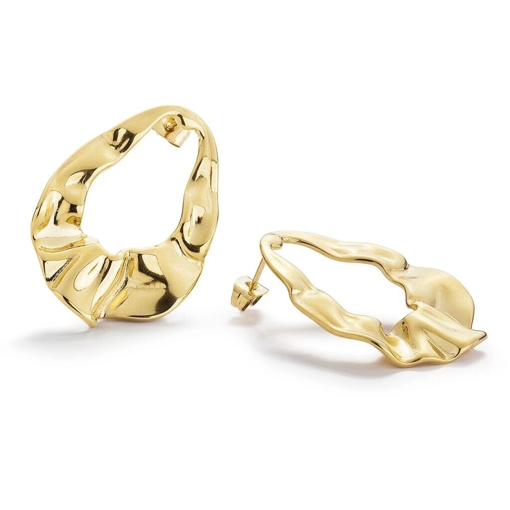 Evolution Group - Pavona Výrazné náušnice z pozlacené oceli ISYRA gold