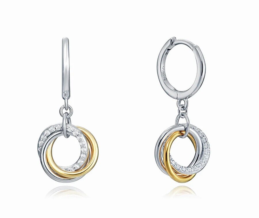 Viceroy Bicolor stříbrné visací náušnice Elegant 13033E100-39