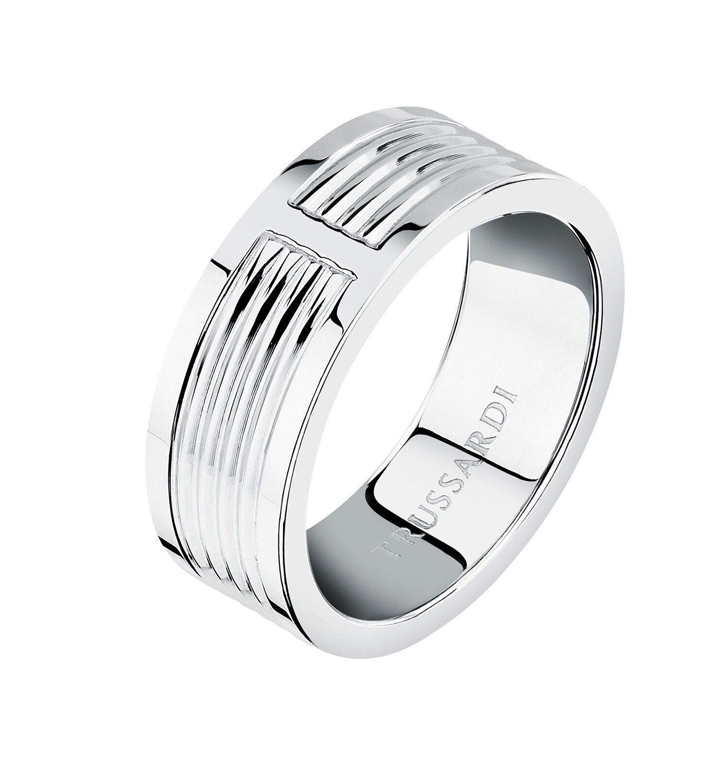 Trussardi Nadčasový ocelový prsten pro muže T-Steel TJAXV580 59 mm