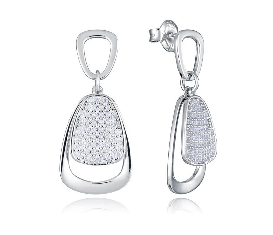 Viceroy Visací stříbrné náušnice s kubickými zirkony 13212E000-30