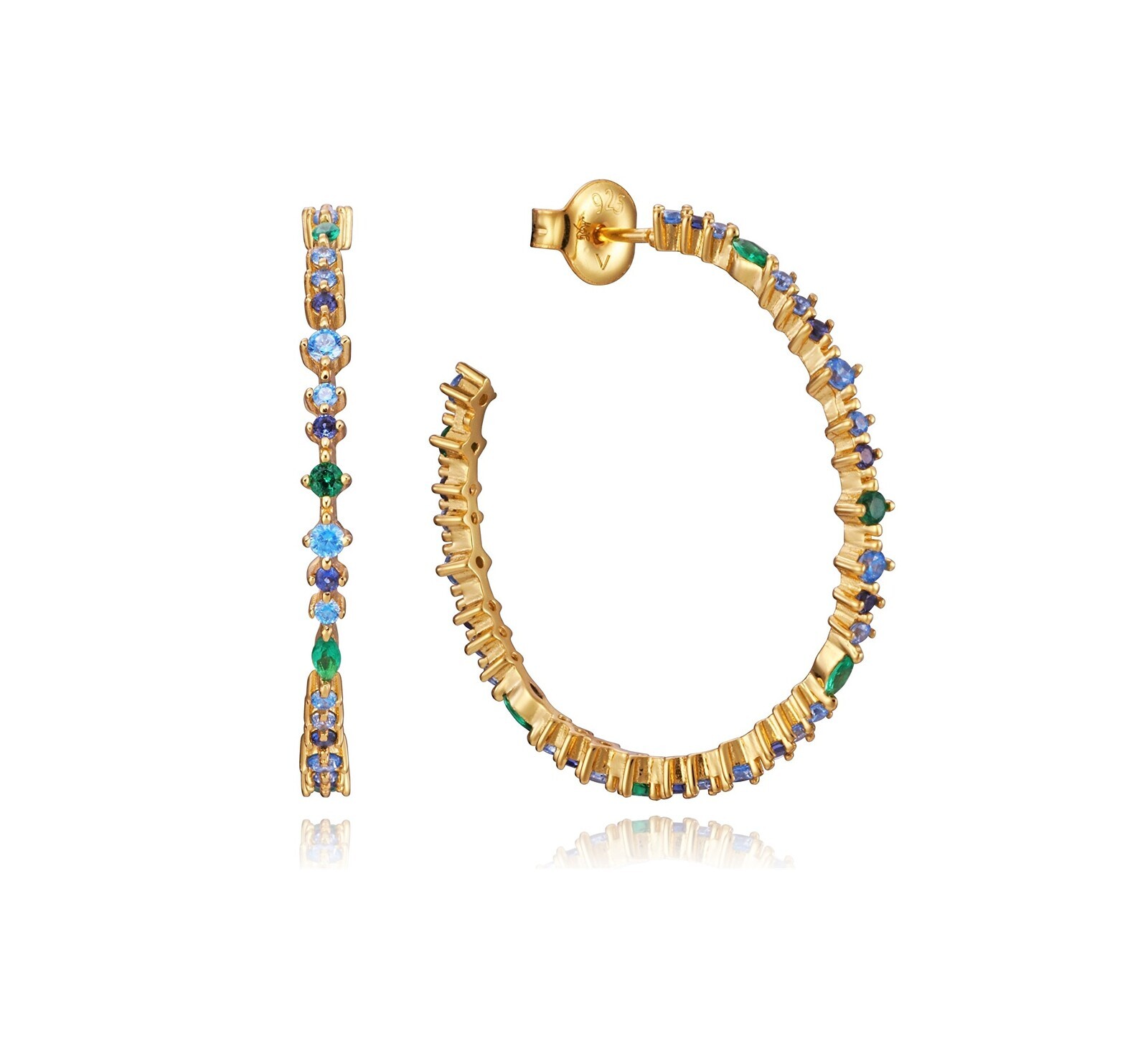 Viceroy Pozlacené kruhy s barevnými zirkony Elegant 13136E100-39