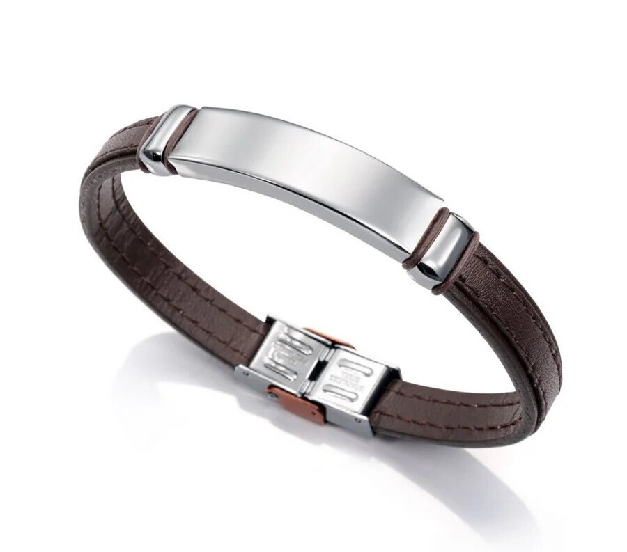 Viceroy Hnědý kožený náramek pro muže Fashion 6371P09011