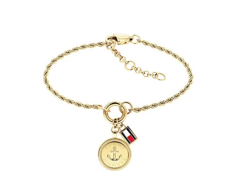 Tommy Hilfiger Luxusní pozlacený náramek Nautical Charms 2781030