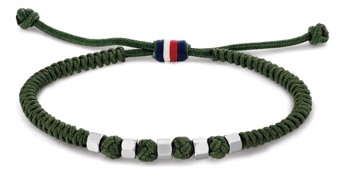 Tommy Hilfiger Zelený šňurkový náramek 2790680
