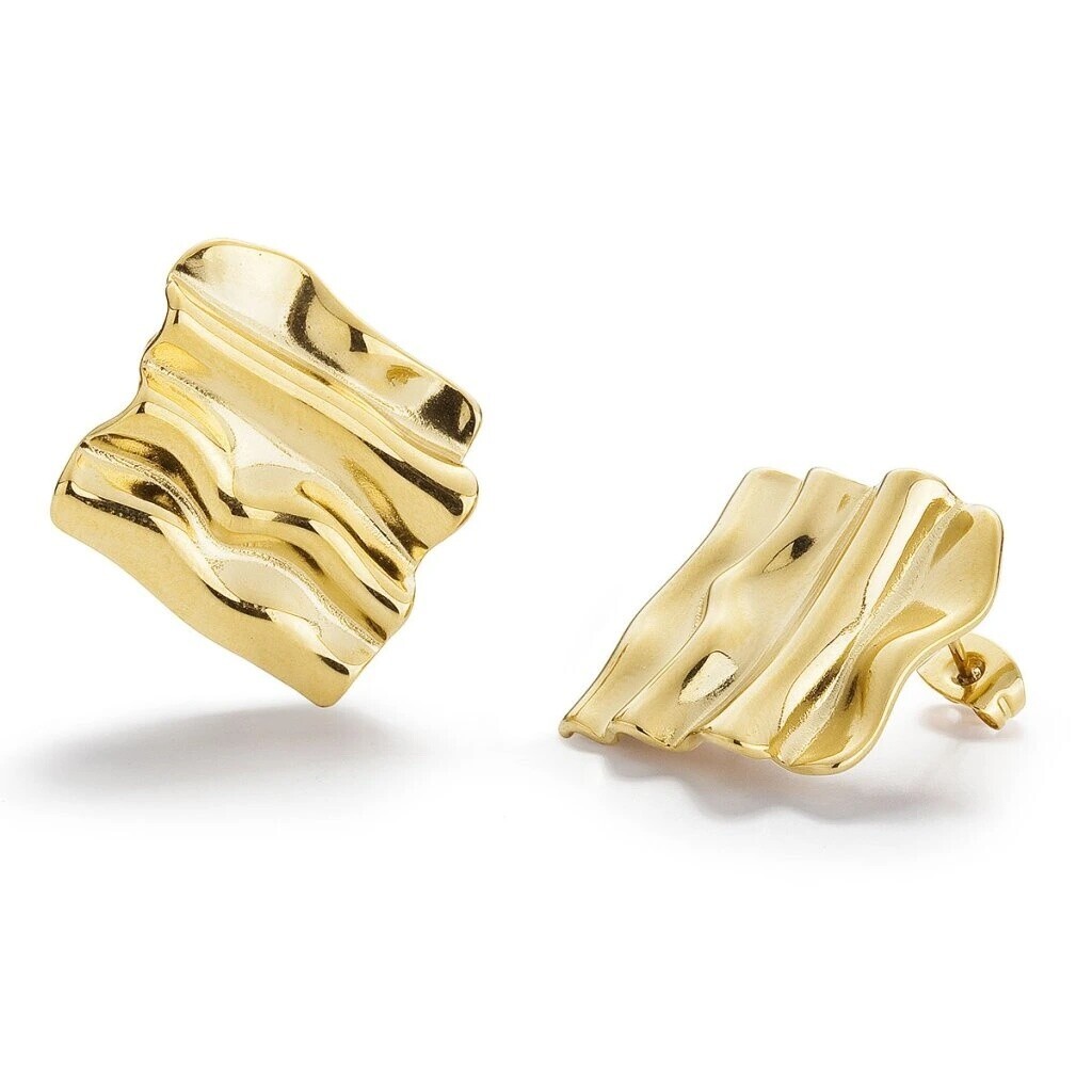 Evolution Group - Pavona Stylové náušnice z pozlacené oceli LHEA gold