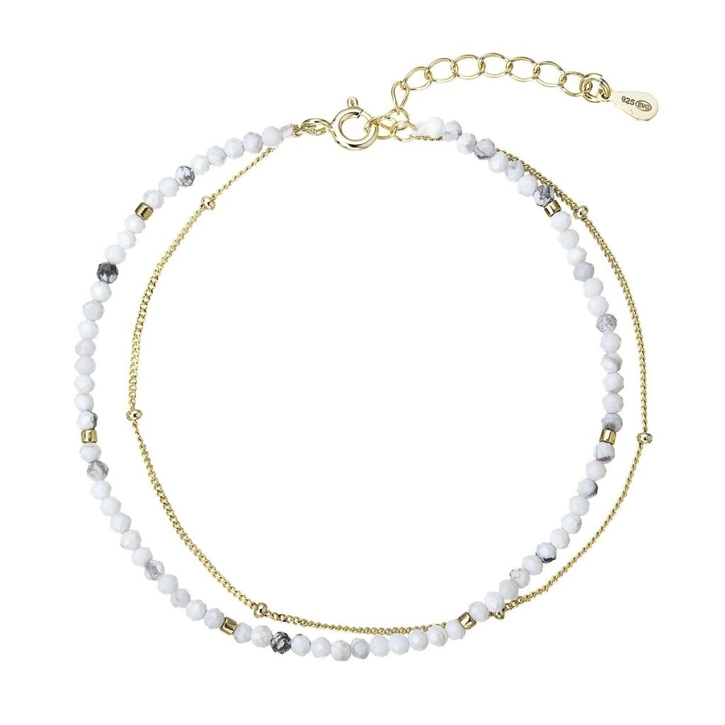 Evolution Group - Pavona Dvojitý pozlacený náramek s howlity 13114.1