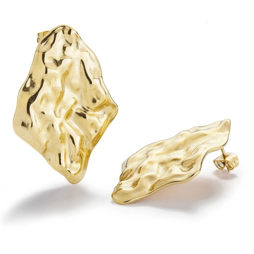 Evolution Group - Pavona Elegantní visací náušnice z pozlacené oceli SELIRA gold