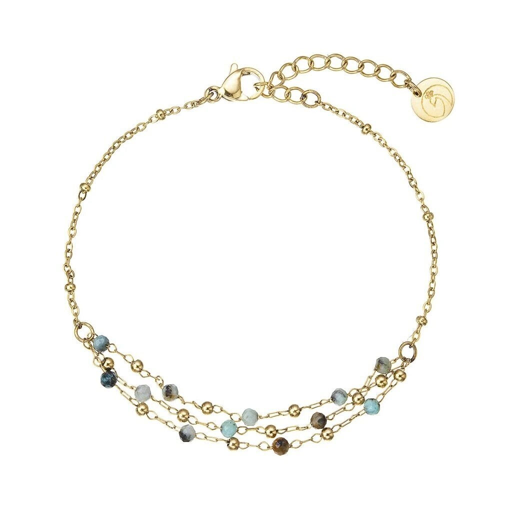 Evolution Group - Pavona Pozlacený ocelový náramek s africkým tyrkysem 43105.3