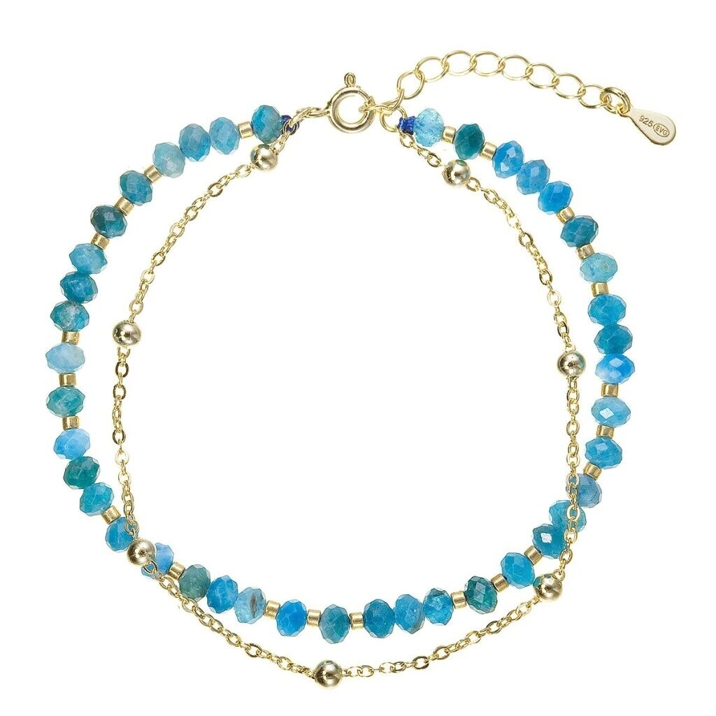 Evolution Group - Pavona Dvojitý pozlacený náramek s apatity 13115.3