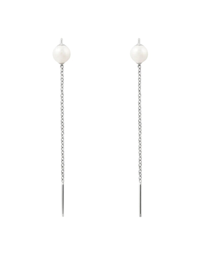 PDPAOLA Stříbrné řetízkové náušnice La Perla LYRA AR02-G57-U