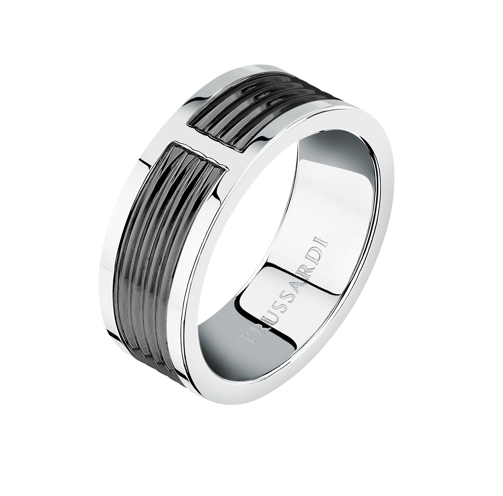 Trussardi Moderní ocelový prsten pro muže T-Steel TJAXV570 59 mm