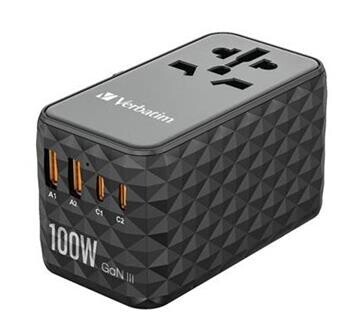 VERBATIM UTA-06 GaN III Universal Travel Adapter 100W
