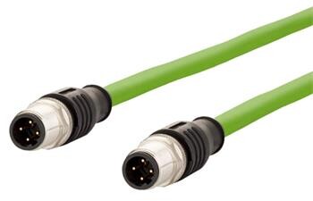 METZ CONNECT Kabel M12 4pin (M) kód D - M12 4pin (M) kód D, 5m