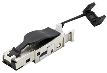 METZ CONNECT E-DAT průmyslový konektor RJ45 kat. 6, IP20, stíněný, 10Gbit ready, montáž bez nástrojů