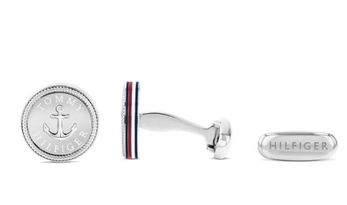 Tommy Hilfiger Moderní ocelové manžetové knoflíčky Kotva 2790701