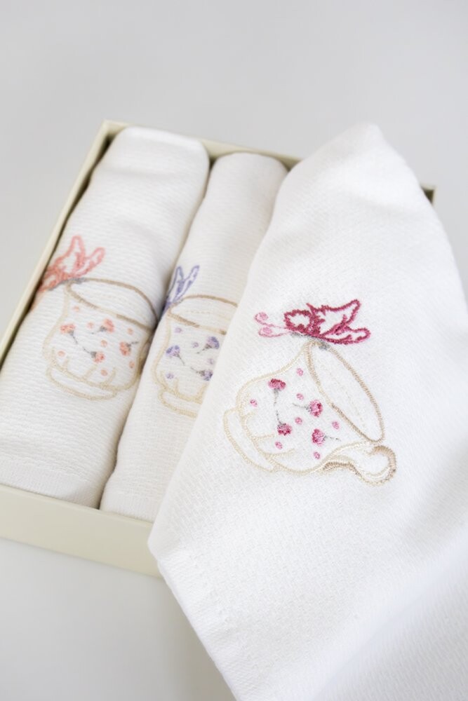 Soft Cotton Sada kuchyňských utěrek TEA CUPS