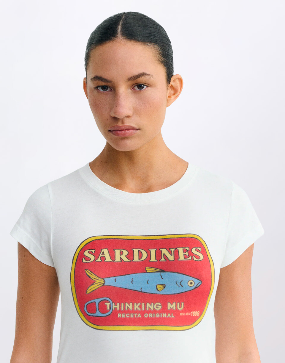 Thinking MU Sardines Mirna Tee WHITE XS