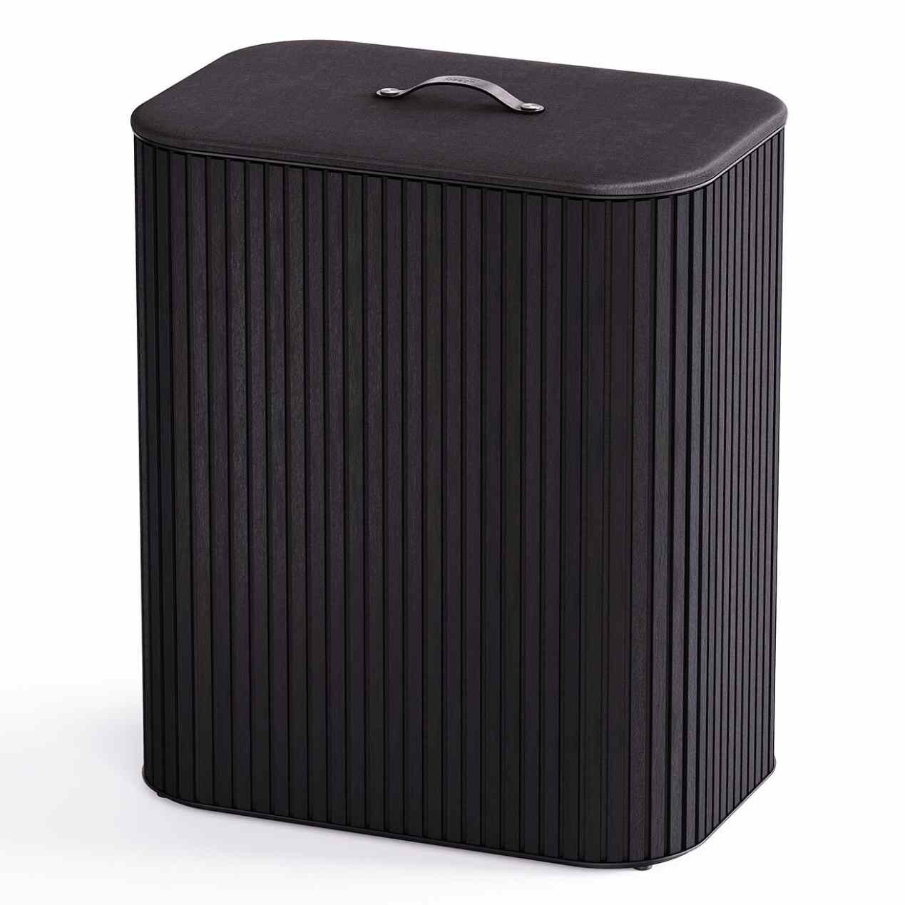 Koš na prádlo TOTA TRIO LUXE 5000007 90 l, černá, bambus, Joseph Joseph