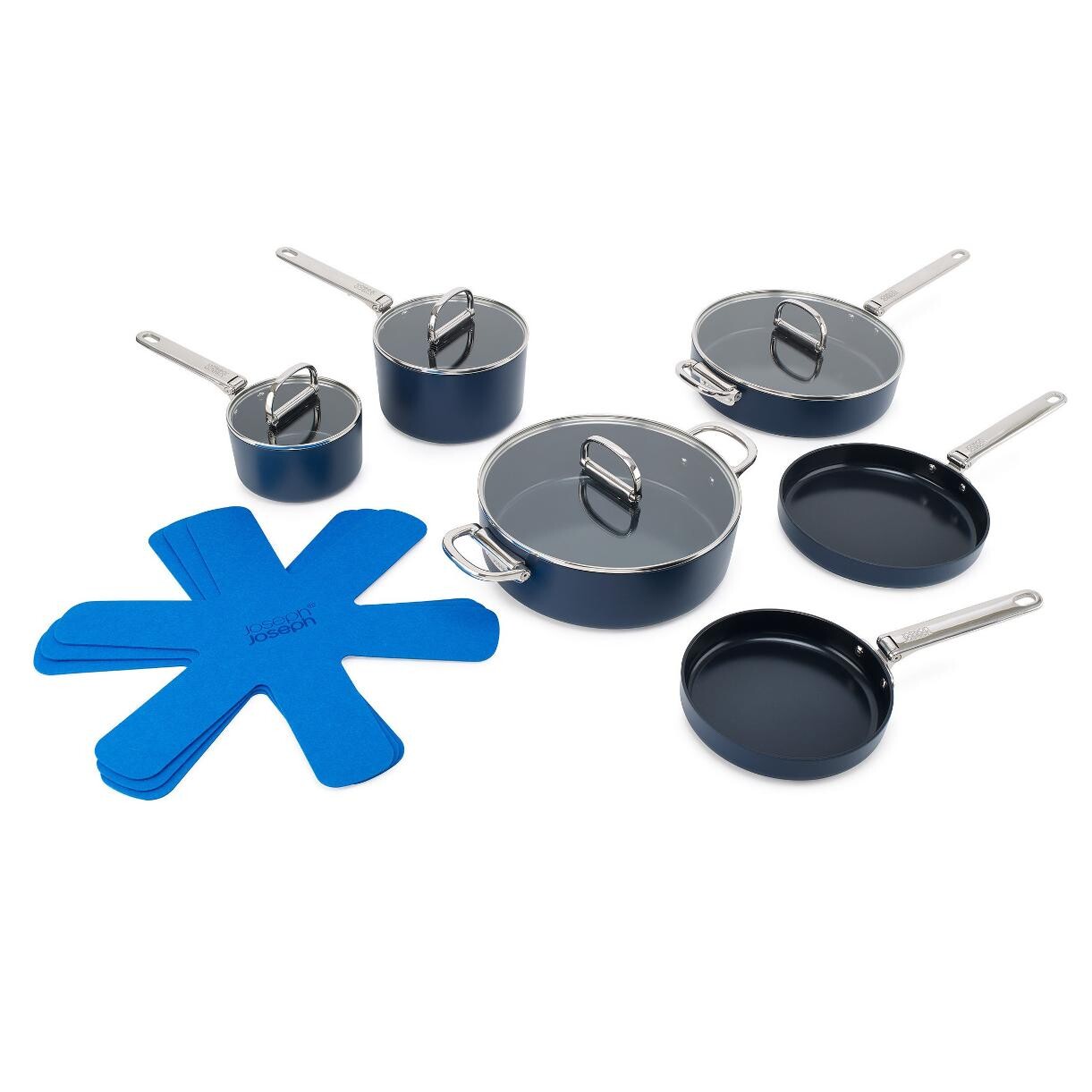 Sada hrnců SPACE 45086, sada 6 ks, modrá, hliník, Joseph Joseph