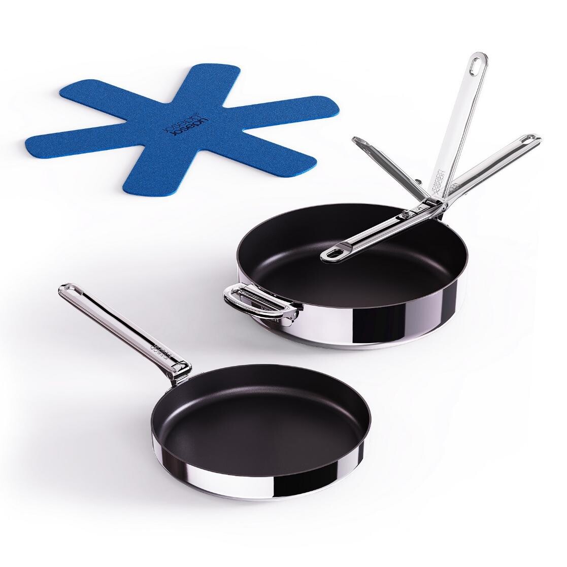 Sada pánví SPACE 1000019, sada 2 ks, stříbrná, nerezová ocel, Joseph Joseph