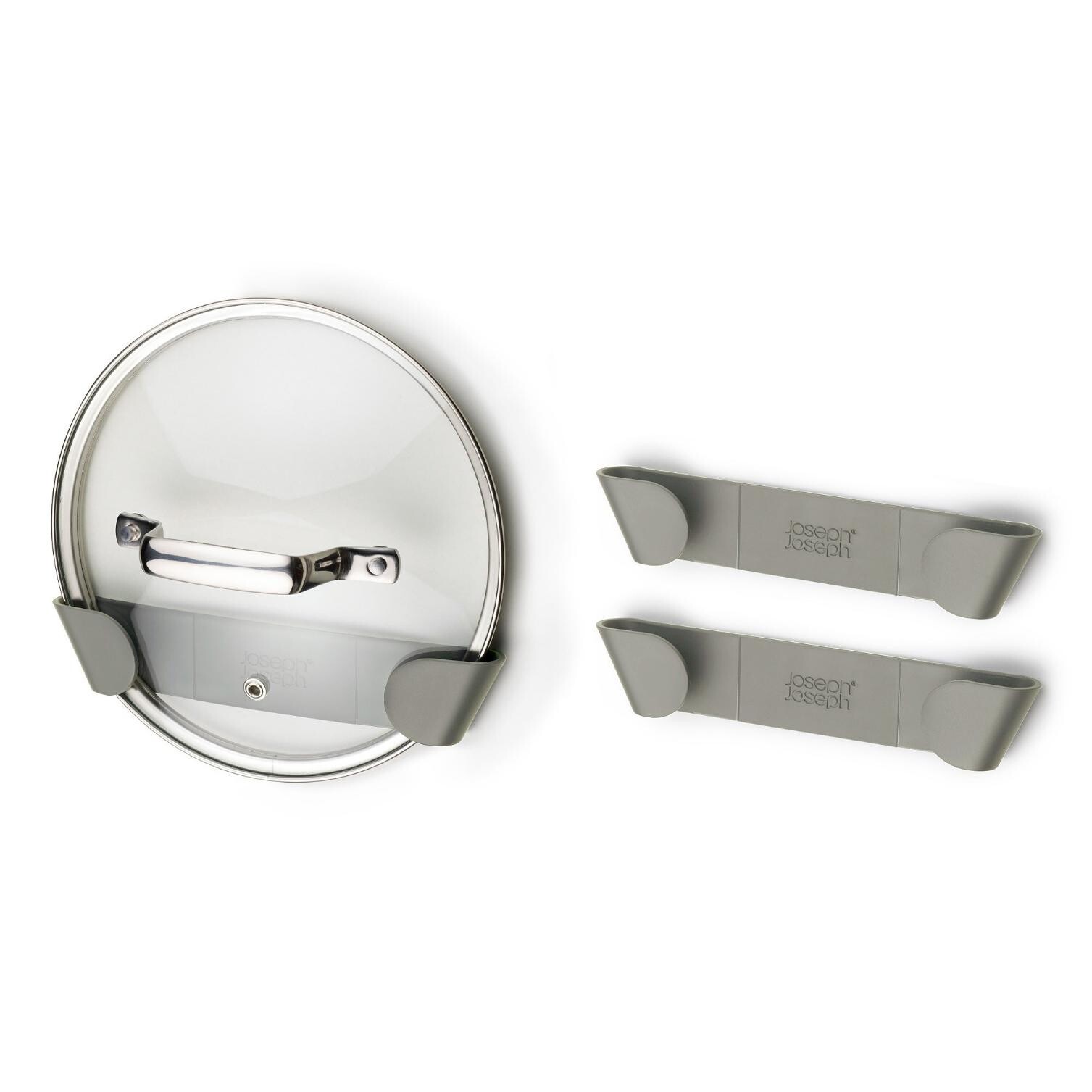 Držák pokličky DUO 851668, sada 3 ks, šedá, plast, Joseph Joseph