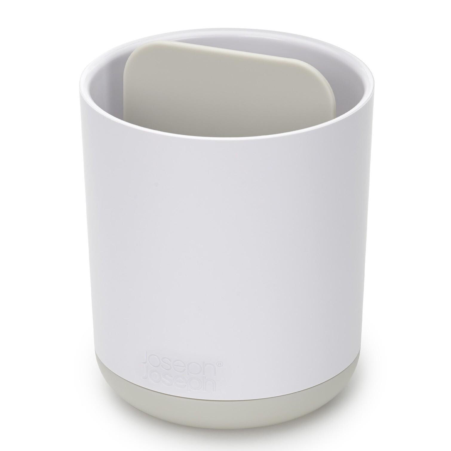 Kelímek na zubní kartáčky DUO 70567 12 cm, bílá, plast, Joseph Joseph